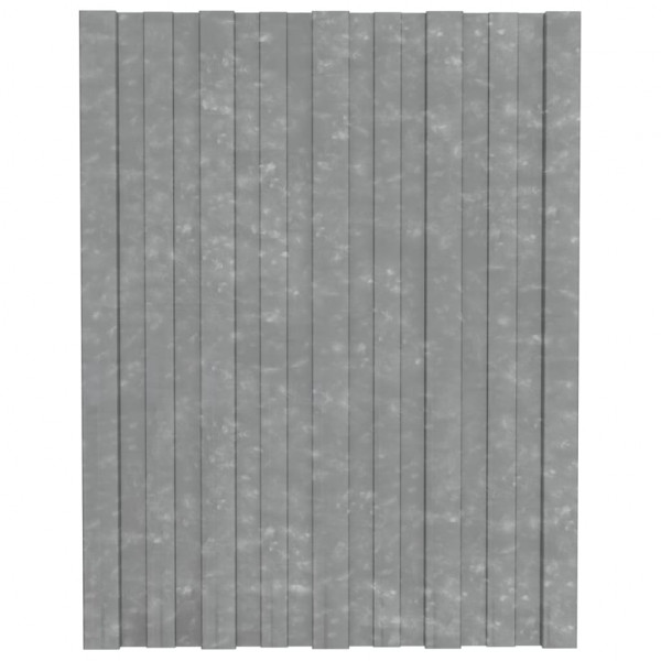 Painéis de telhado 36 pcs 60x45 cm aço galvanizado prateado M 2