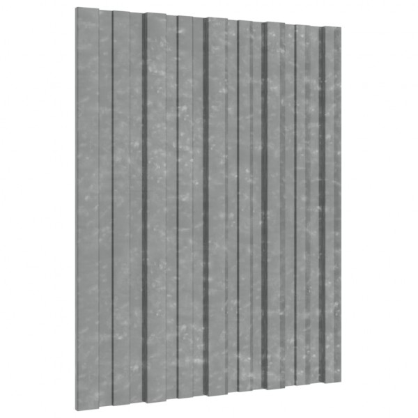 Painéis de telhado 36 pcs 60x45 cm aço galvanizado prateado M 3