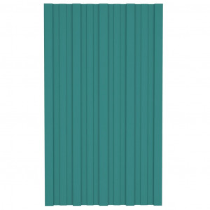 Panel para tejado acero galvanizado verde 36 unidades 80x45 cm H
