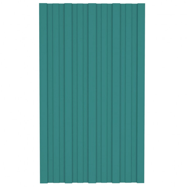 Panel para tejado acero galvanizado verde 36 unidades 80x45 cm M 2
