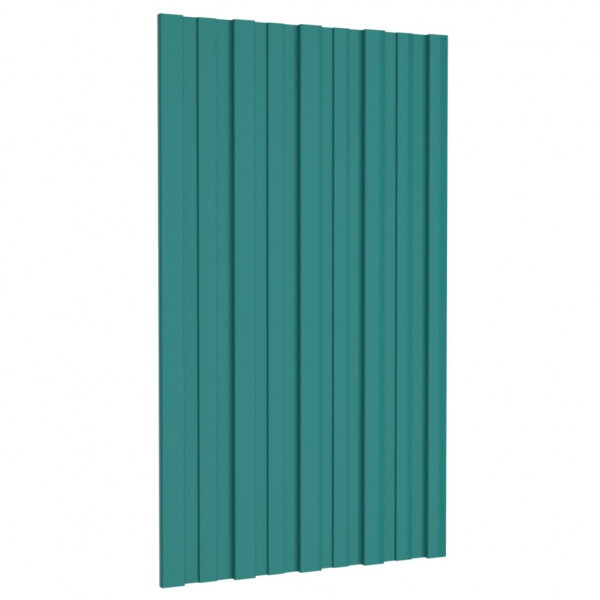 Panel para tejado acero galvanizado verde 36 unidades 80x45 cm M 3