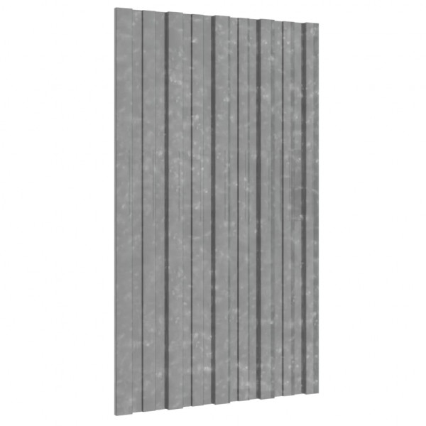 Panel para tejado acero galvanizado plata 36 unidades 80x45 cm M 3
