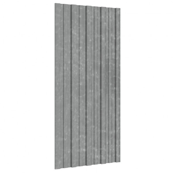 Panel para tejado acero galvanizado plata 12 unidades 100x45 cm M 3