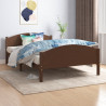 Estructura de cama madera maciza pino marrón oscuro 120x200 cm 1