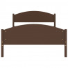 Estructura de cama madera maciza pino marrón oscuro 120x200 cm 4