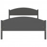 Estrutura de cama 120x200 cm pinho maciço cinzento-escuro 4