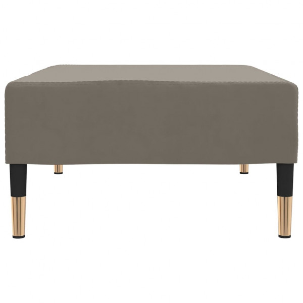 Apoio de pés 78x56x32 cm veludo cinza-claro M 4