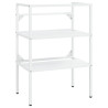 Estructura de lavabo de hierro blanco 59x38x83 cm 2