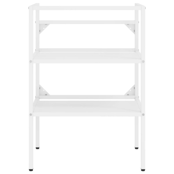 Estructura de lavabo de hierro blanco 59x38x83 cm M 3