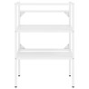 Estructura de lavabo de hierro blanco 59x38x83 cm 3