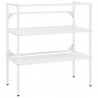 Estructura de lavabo de hierro blanco 79x38x83 cm 2