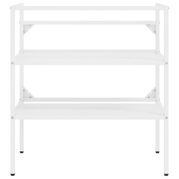 Estructura de lavabo de hierro blanco 79x38x83 cm M 3