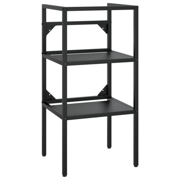 Estructura de lavabo de hierro negro 40x38x83 cm M 2