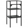 Estructura de lavabo de hierro negro 40x38x83 cm 5