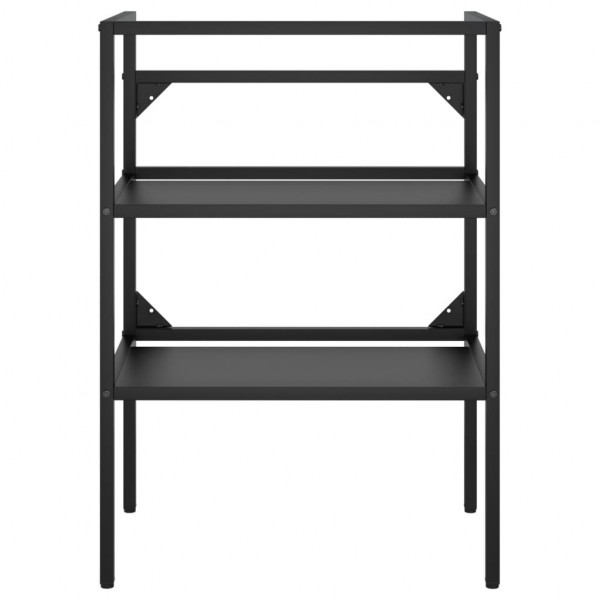 Estrutura p/ lavatório casa de banho ferro 59x38x83 cm preto M 3
