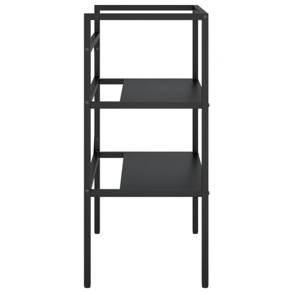 Estructura de lavabo de hierro negro 59x38x83 cm M 4