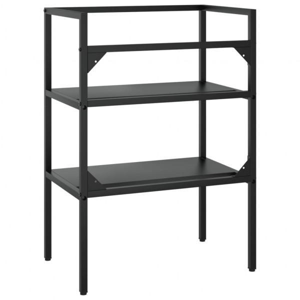 Estrutura p/ lavatório casa de banho ferro 59x38x83 cm preto M 5