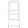 Estructura de lavabo de hierro blanco 79x38x83 cm 4