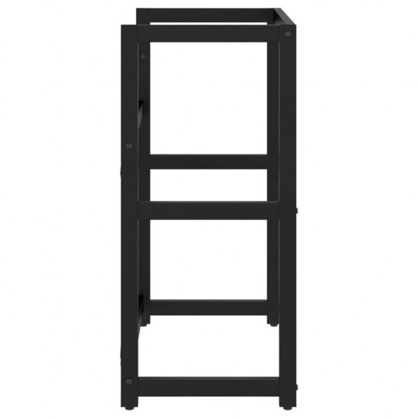 Estrutura p/ lavatório casa de banho ferro 59x38x83 cm preto M 4
