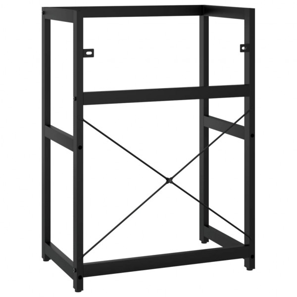 Estructura de lavabo de hierro negro 59x38x83 cm M 5