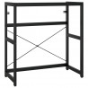 Estructura de lavabo de hierro negro 79x38x83 cm 2