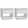 Mesitas de noche 2 uds madera contrachapada blanco 45x34x44 cm 2