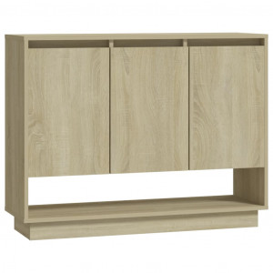 Aparador de madera contrachapada roble Sonoma 97x31x75 cm H