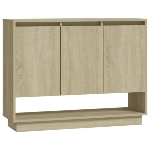 Aparador de madera contrachapada roble Sonoma 97x31x75 cm M 2