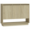 Aparador de madera contrachapada roble Sonoma 97x31x75 cm 2