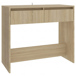 Mesa consola de madera contrachapada roble Sonoma 89x41x76.5 cm H