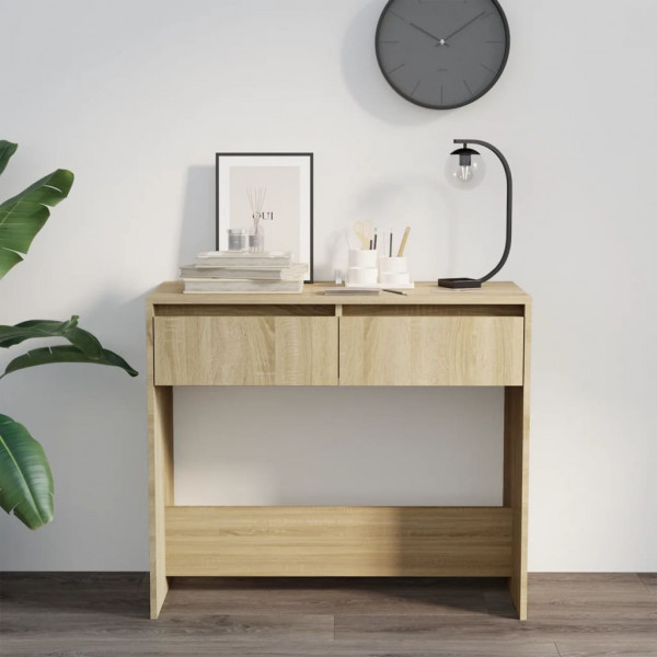Mesa consola de madera contrachapada roble Sonoma 89x41x76.5 cm M 3