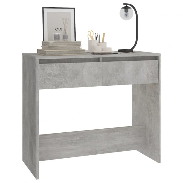 Mesa consola madera contrachapada gris hormigón 89x41x76.5 cm M 4
