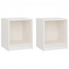 Mesas de cabeceira 2 pcs 35.5x33.5x41.5 cm pinho maciço branco 2