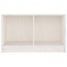 Mueble de TV de madera maciza de pino blanco 70x33x42 cm 5