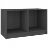Mueble de TV de madera maciza de pino gris 70x33x42 cm 2