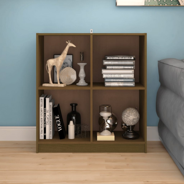 Aparador madera maciza de pino marrón miel 70x33x76 cm M 3