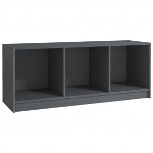 Mueble de TV madera maciza de pino gris 104x33x41 cm H