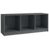Mueble de TV madera maciza de pino gris 104x33x41 cm 2