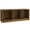 Mueble de TV de madera maciza pino marrón miel 104x33x41 cm 2