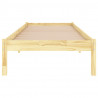 Estructura de cama individual pequeña madera maciza 75x190 cm 4