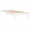 Estructura de cama madera maciza individual blanco 75x190 cm 3