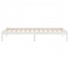 Estructura de cama madera maciza individual blanco 75x190 cm 5