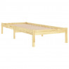 Estructura de cama individual madera maciza 90x190 cm 3