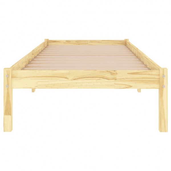 Estructura de cama individual madera maciza 90x190 cm M 4