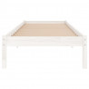 Estructura de cama individual madera maciza blanco 90x190 cm 4