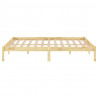 Estructura de cama doble pequeña madera maciza 120x190 cm 5