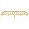 Estructura de cama madera maciza doble 135x190 cm 5