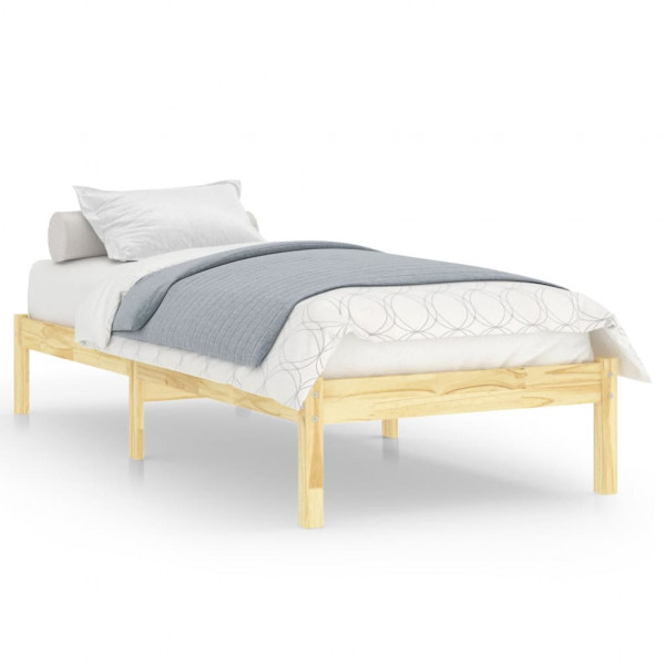 Estructura de cama de madera maciza de pino 90x200 cm M 2