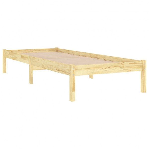 Estructura de cama de madera maciza de pino 90x200 cm M 3