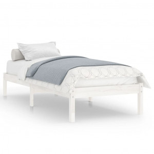 Estructura de cama de madera maciza de pino blanca 90x200 cm H